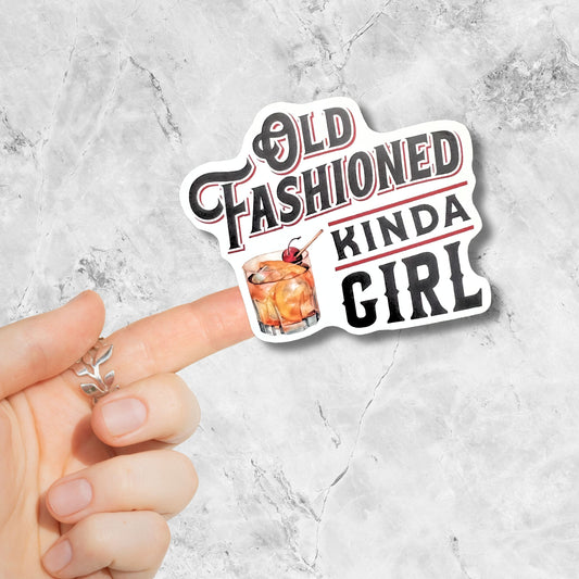 Old Fashioned Kinda Girl Matte Vinyl Sticker